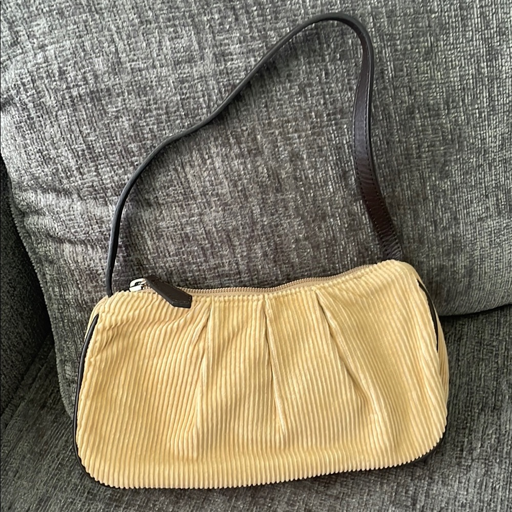 J Crew Tan Corduroy Shoulder Bag